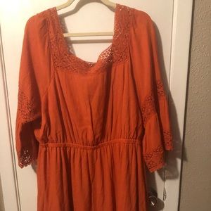 Peasant gauze dress